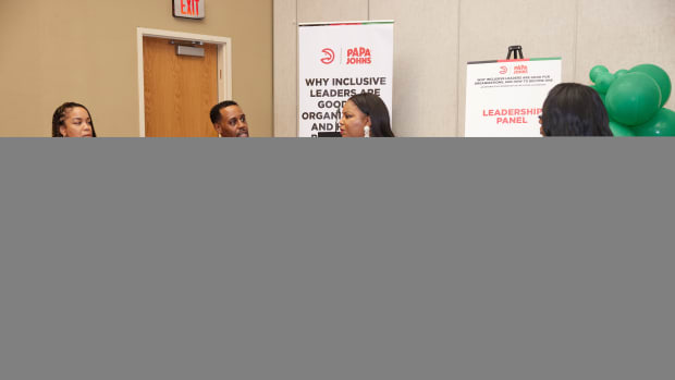 Panel at Hawks x Papa Johns Inclusive Leadership Workshop.
